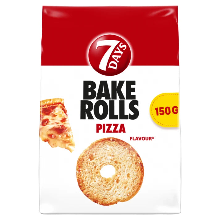 Chrupki Chlebowe Bake Rolls o smaku pizzy 150g 7 Days