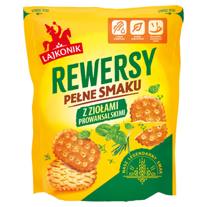 Krakersy Rewersy z ziołami prowansalskimi 100g Lajkonik