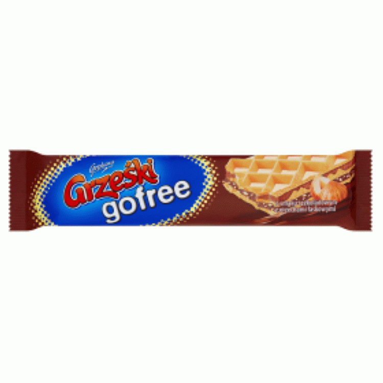 Wafel Grześki Gofree Czekoladowe z Orzechami 33g