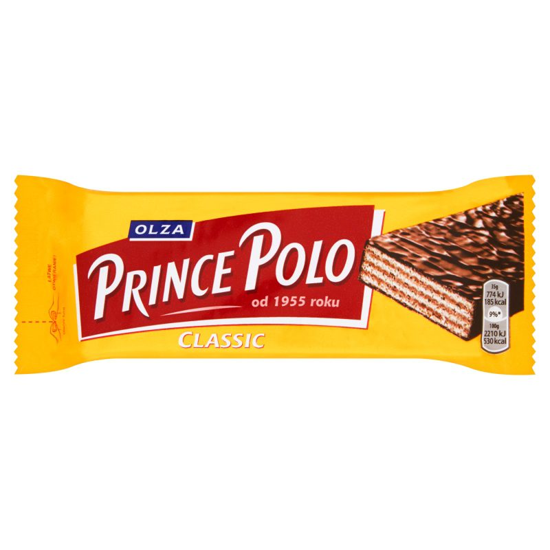 Prince Polo Classic Kruchy wafelek z kremem kakaowym oblany czekoladą 35 g Olza