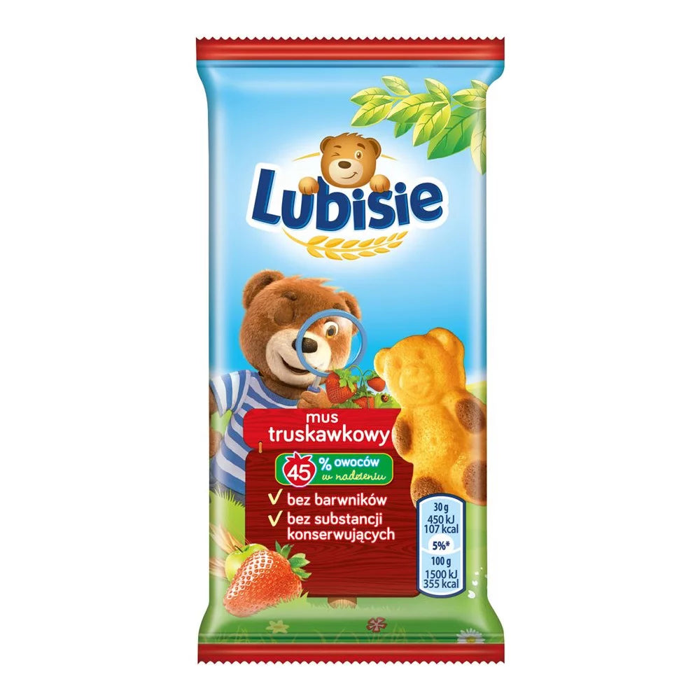 Ciastka Lubisie z musem truskawkowym 30g Lu Polska