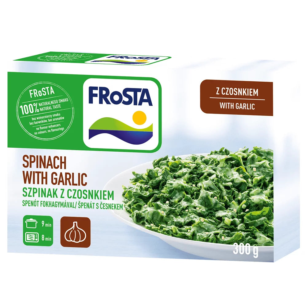 Szpinak z czosnkiem mrożony 300g Frosta