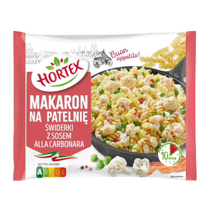 Makaron na patelnię z sosem carbonara mrożony 450g Hortex