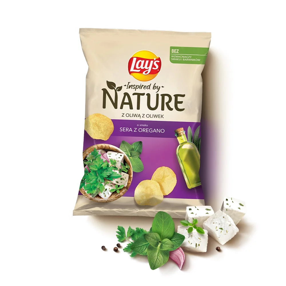 Chipsy Lay’s nature o smaku sera z oregano 120g Frito Lay