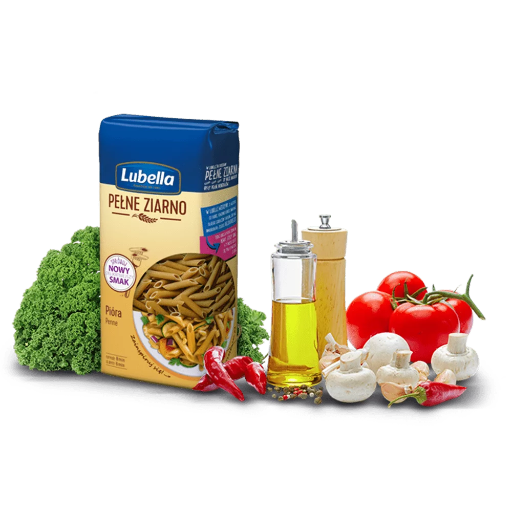 Makaron lubella pióra pełnoziarnisty 400g Lubella