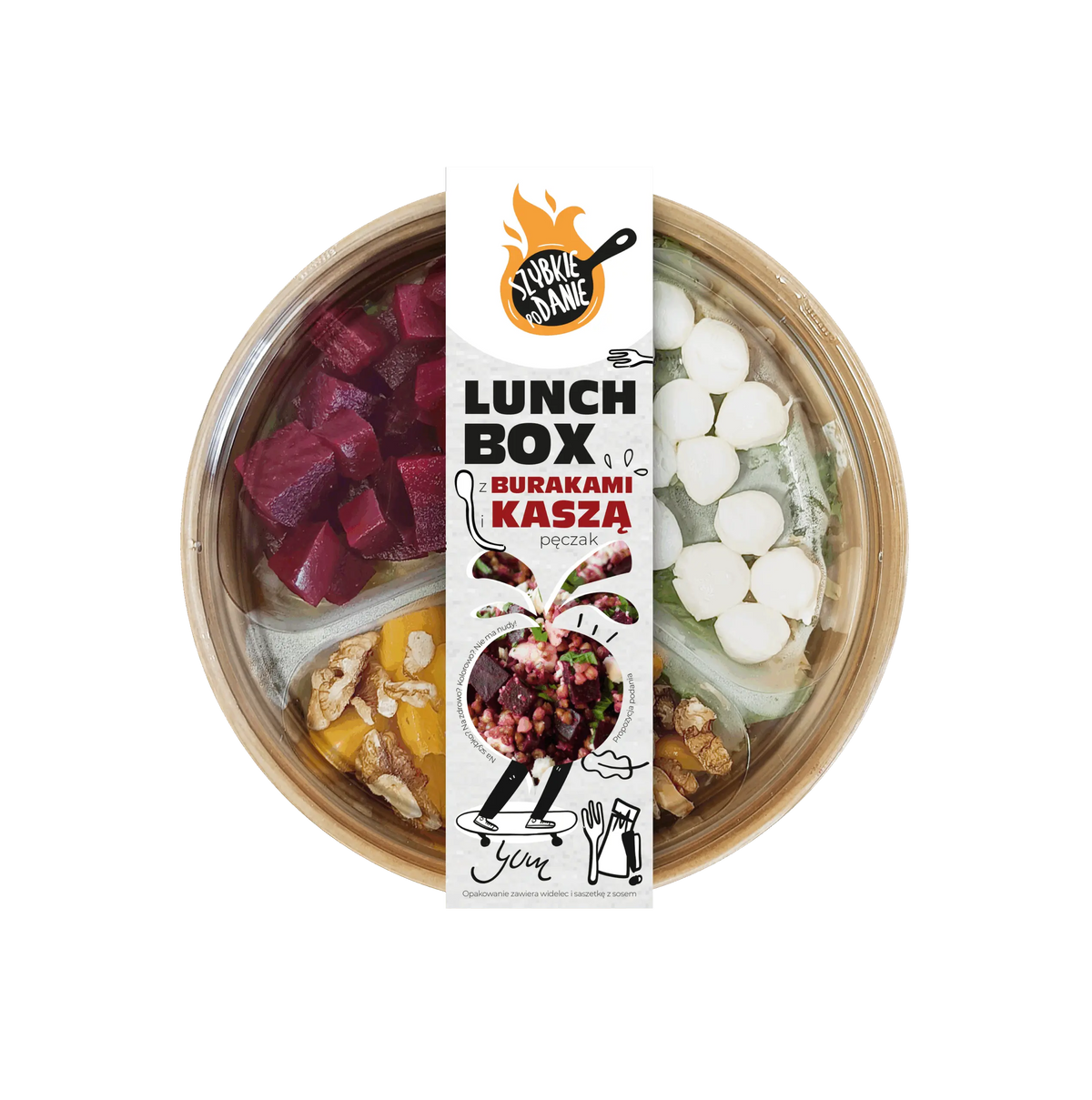 Lunchbox burak z kaszą pęczak 200g Społem PSS
