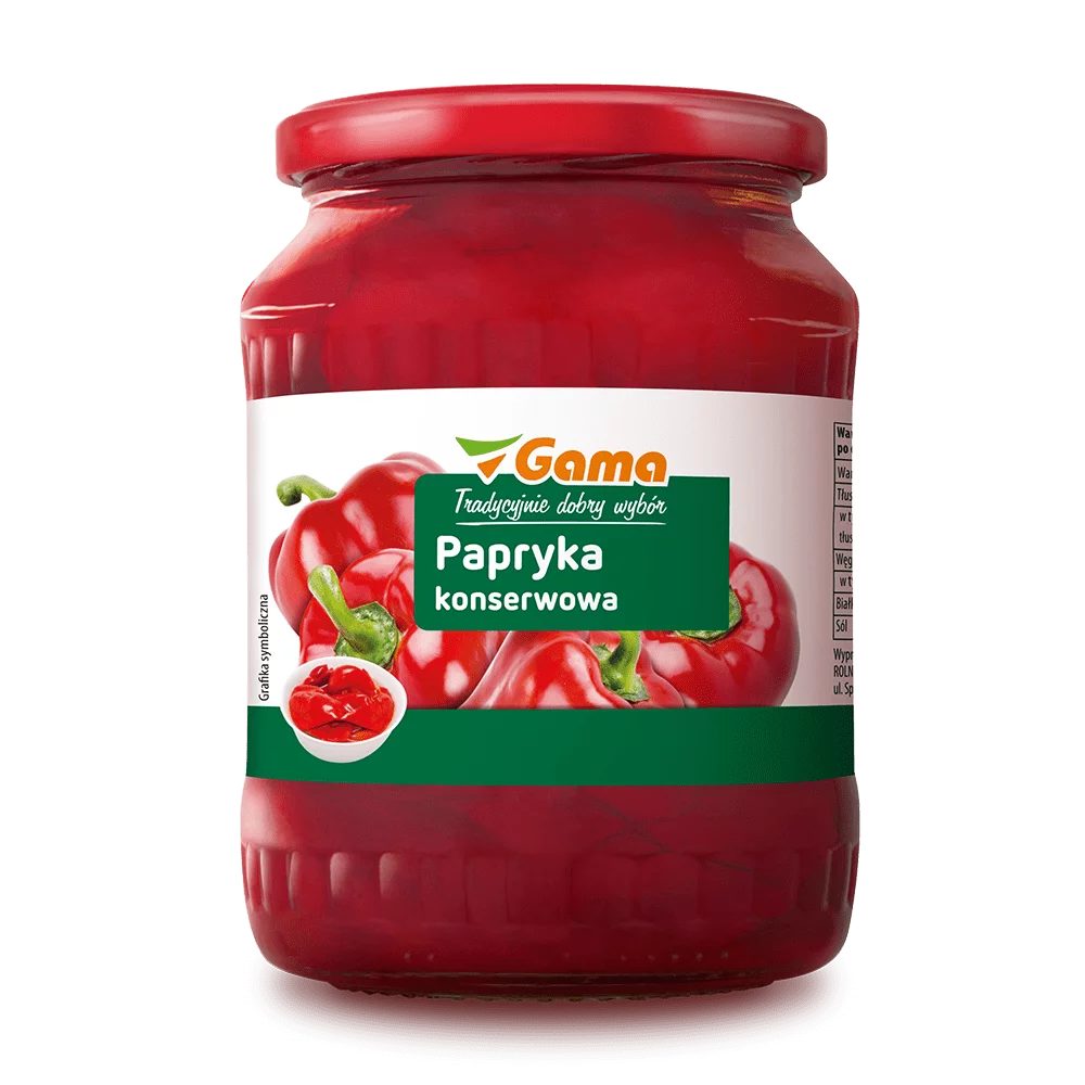 Papryka konserwowa 650g Marka Własna Gama