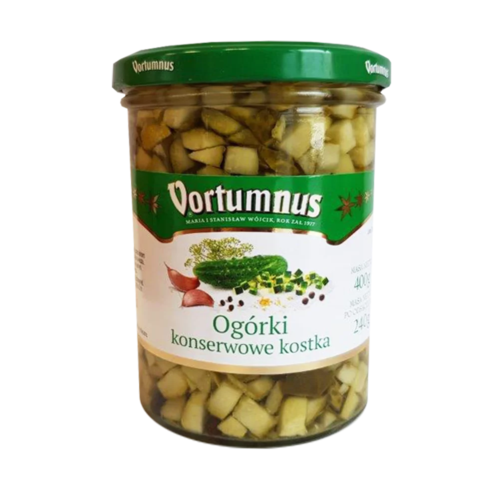 Ogórki konserwowe kostka 400g Vortumnus