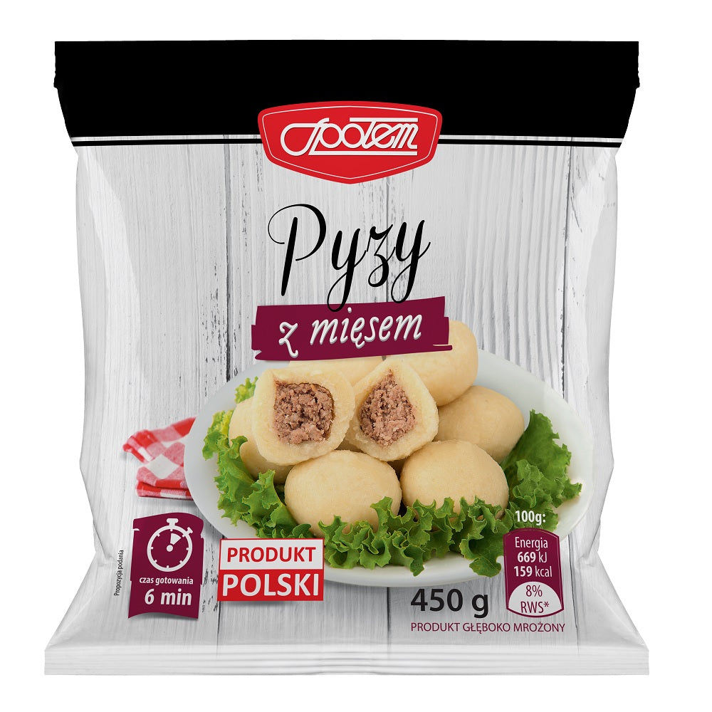 Pyzy z mięsem mrożone 450g MW Społem