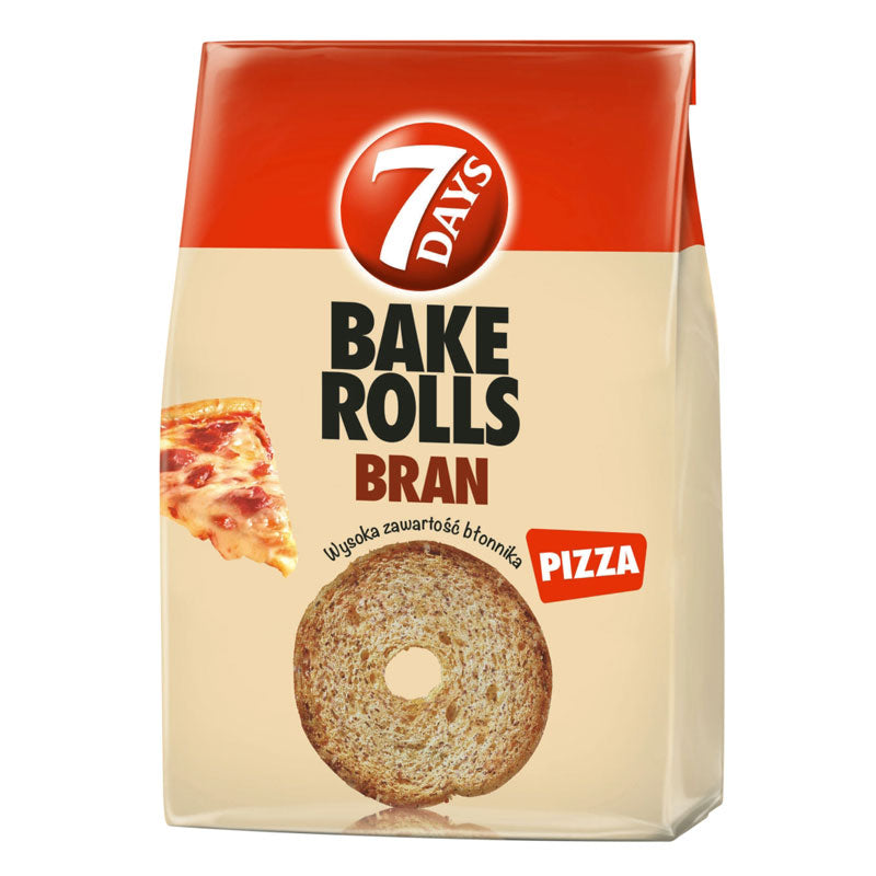 Chrupki Chlebowe Bake Rolls Z Otrębami Pszennymi O Smaku Pizzy 150g 7 Days
