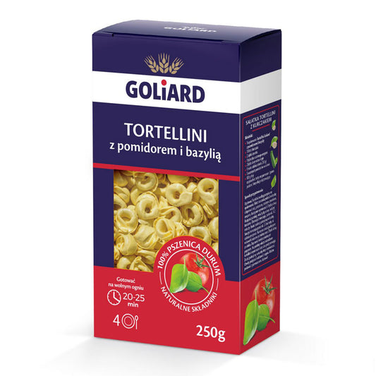 Makaron tortellini z pomidorami i bazylią 250g Goliard