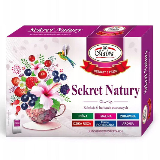 Herbata  Sekret Natury Zestaw Prezentowy 30kopert Malwa