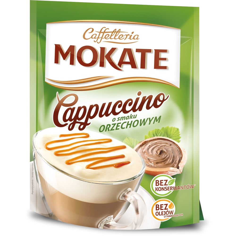 Kawa rozpuszczalna Cappuccino smak orzechowy 110g Mokate