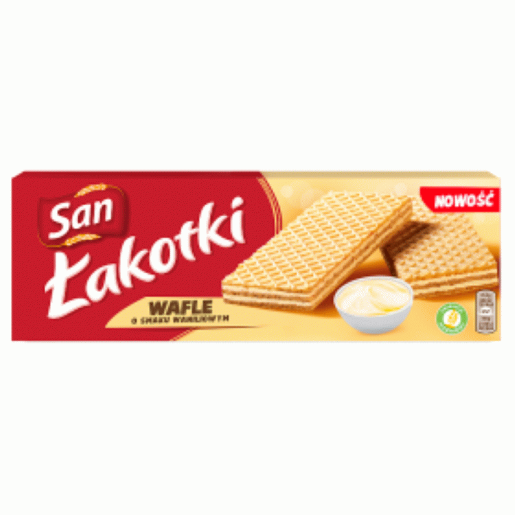 Wafle Łakotki Waniliowe 146g San