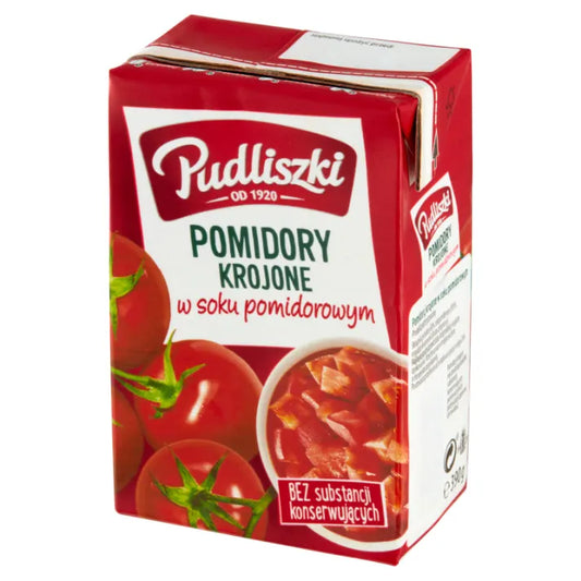 Pomidory krojone w soku pomidorowym 390 g Pudliszki