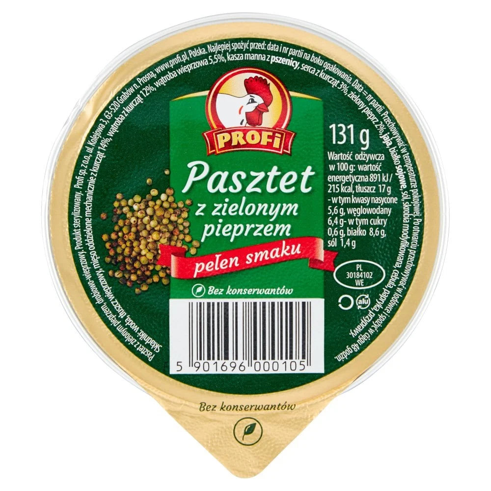 Pasztet wielkopolski z zielonym pieprzem 131g Profi