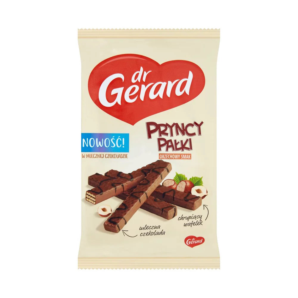 Wafle pryncypałki orzechowe w czekoladzie mlecznej 214g Dr Gerard