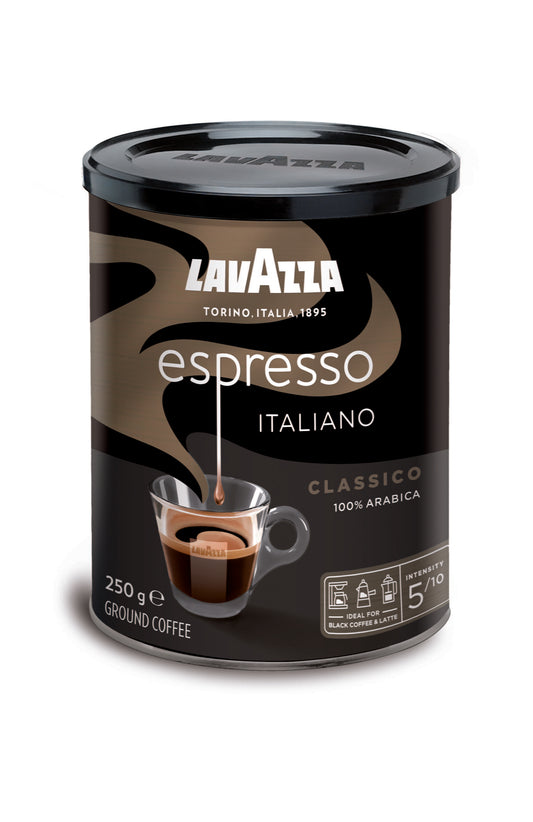 Kawa mielona Lavazza espresso italiano puszka 250g Global Coffee