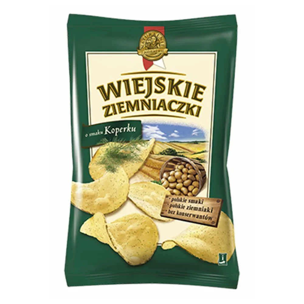 Chipsy Wiejskie Ziemniaczki o smaku koperku 130g Bahlsen Poznań