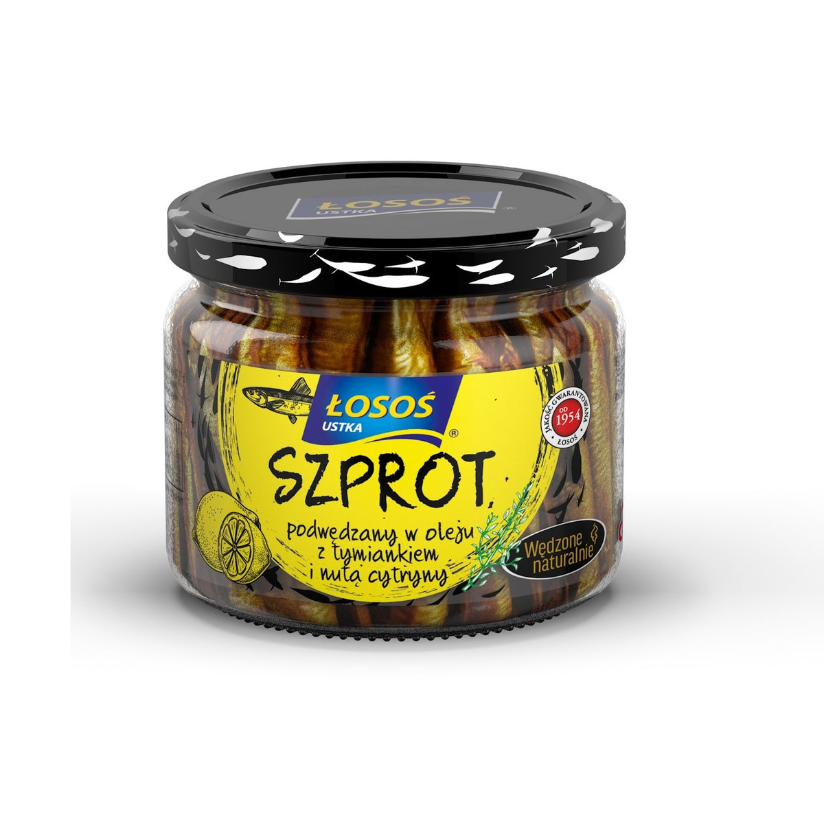 Szprot podwędzany w oleju z tymiankiem i nutą cytryny 250g Łosoś Ustka