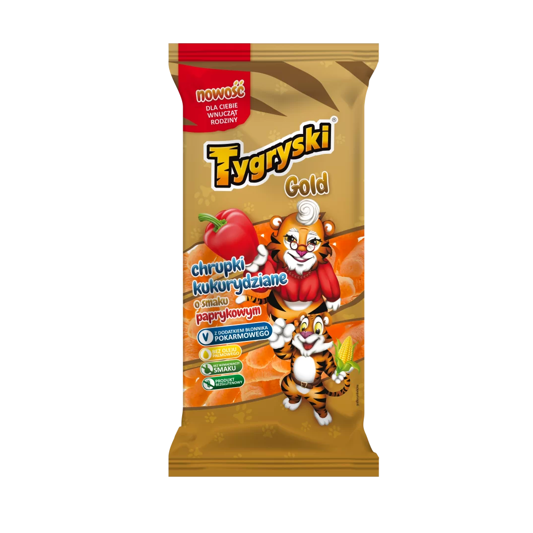 Chrupki kukurydziane paprykowe Tygryski Gold 100g
