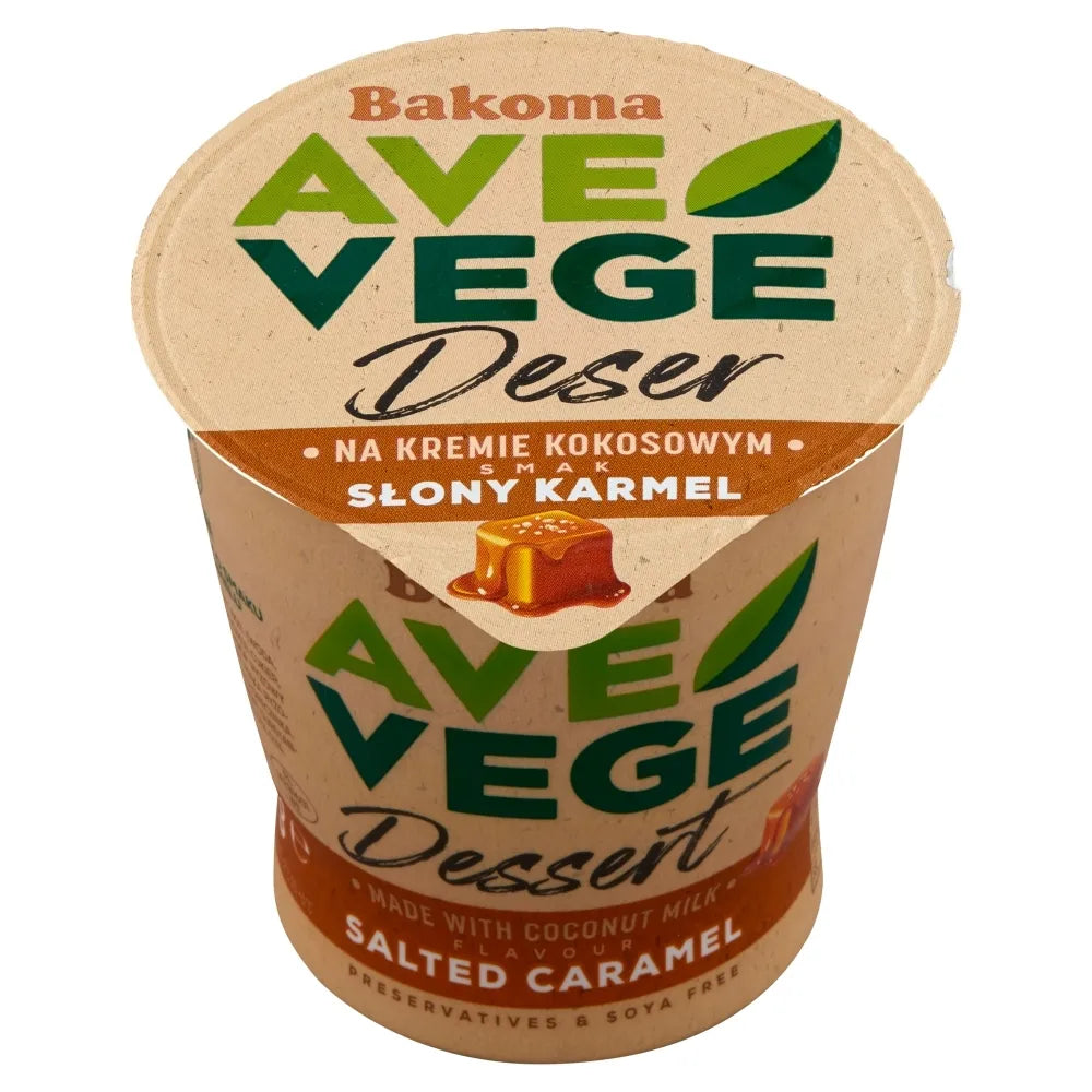Ave Vege Deser na kremie kokosowym smak słony karmel 150g Bakoma
