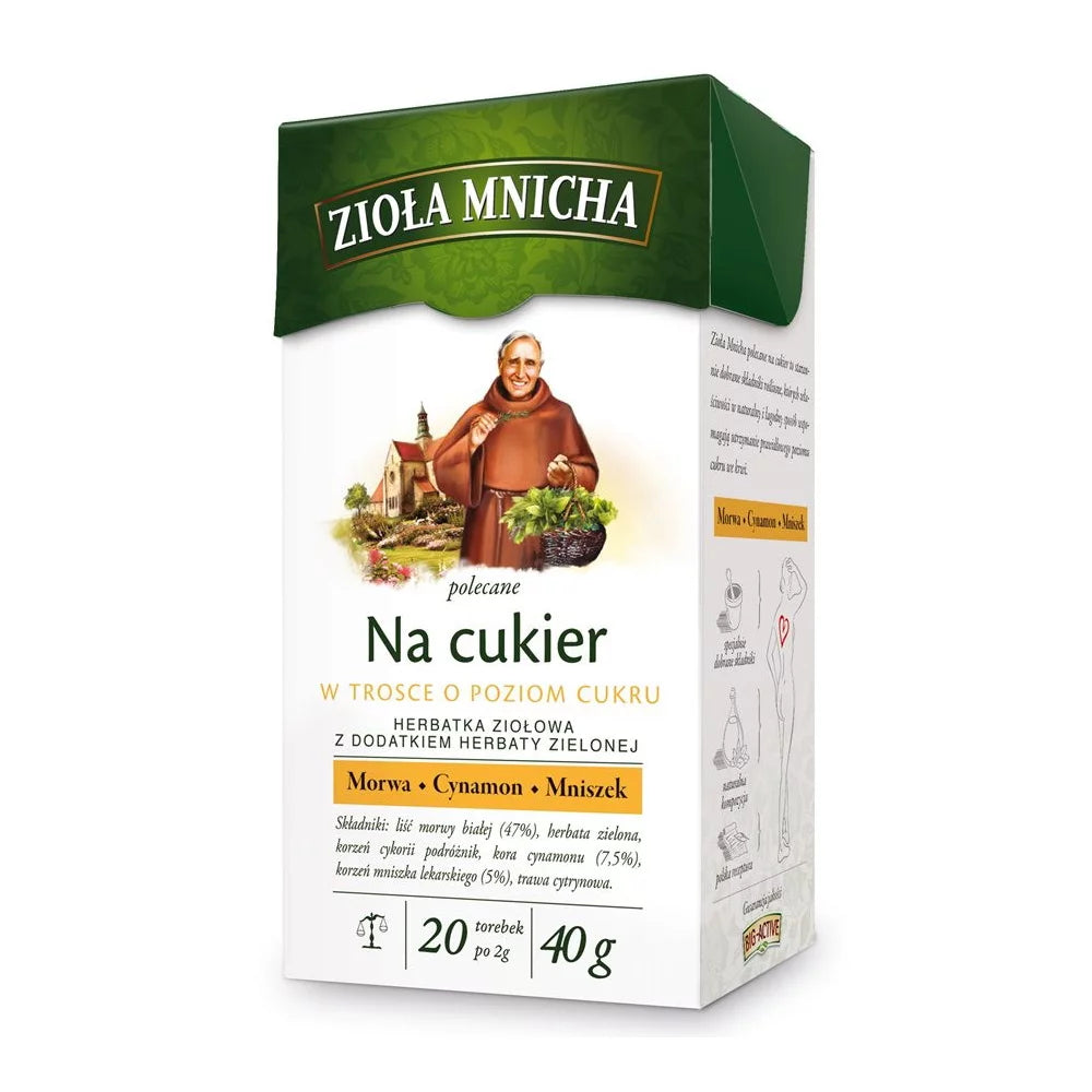Herbata ekspresowa zioła mnicha na cukier 20szt. Herbapol