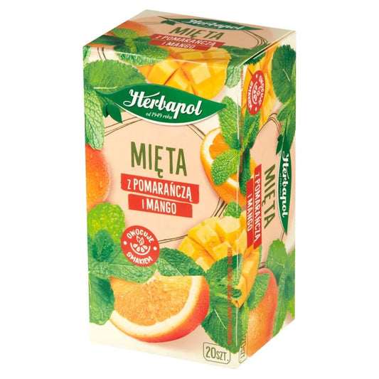 Herbatka ziołowo-owocowa mięta z pomarańczą i mango 30 g Herbapol