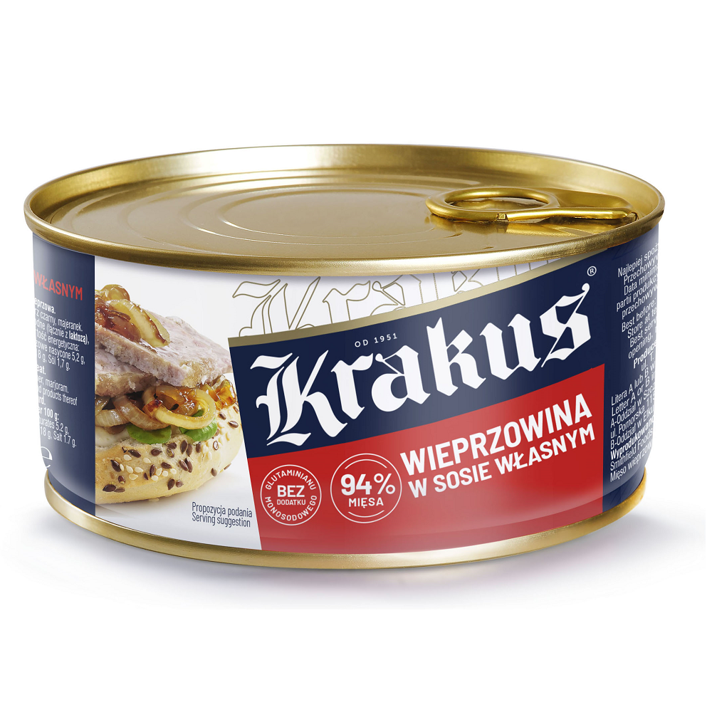 Konserwa Krakus wieprzowina w sosie własnym 300g Animex
