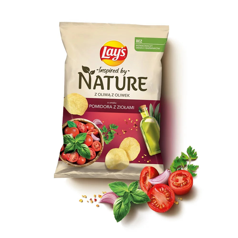 Chipsy Lay’s nature o smaku pomidora z ziołami 120g Frito Lay