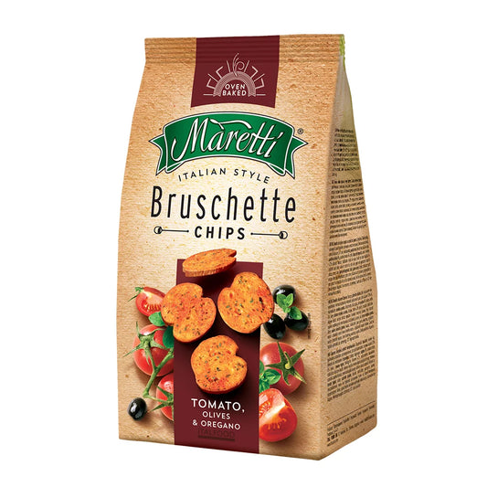 Pieczywo Bruschetta Maretti o smaku pomidorów, oliwek i oregano 70g Italmex