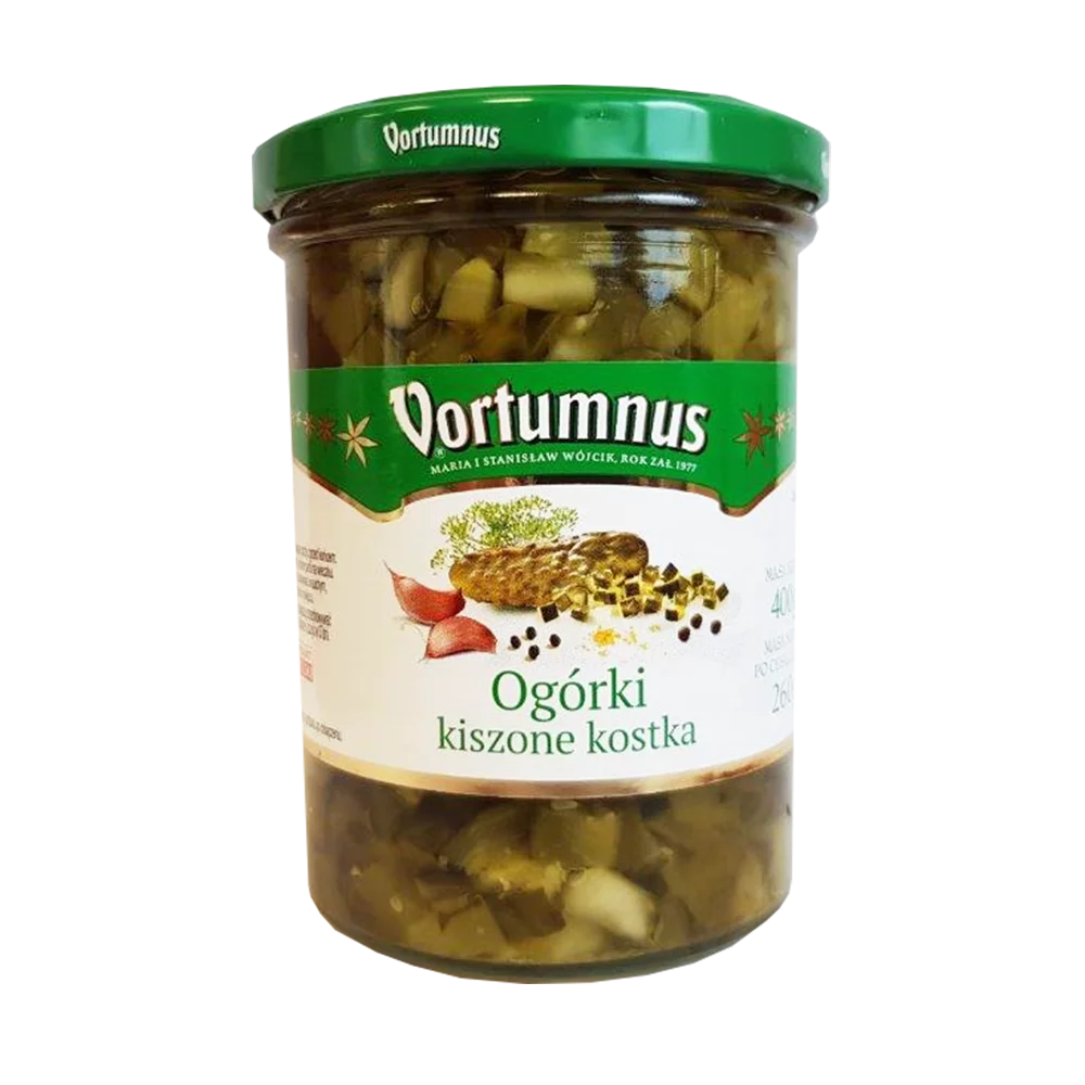 Ogórki kiszone kostka 400g Vortumnus