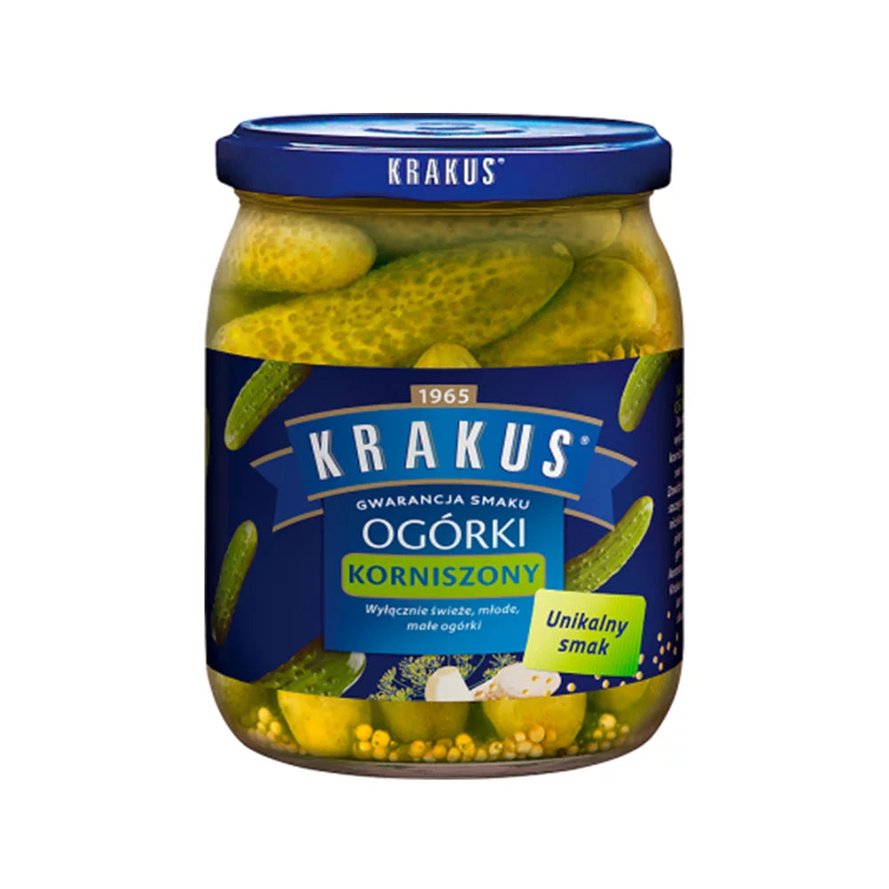 Ogórki korniszony Krakus 500g Agros Nova