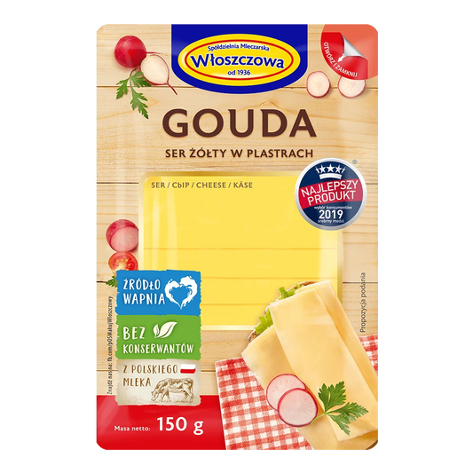 Ser gouda plastry 150g OSM Włoszczowa