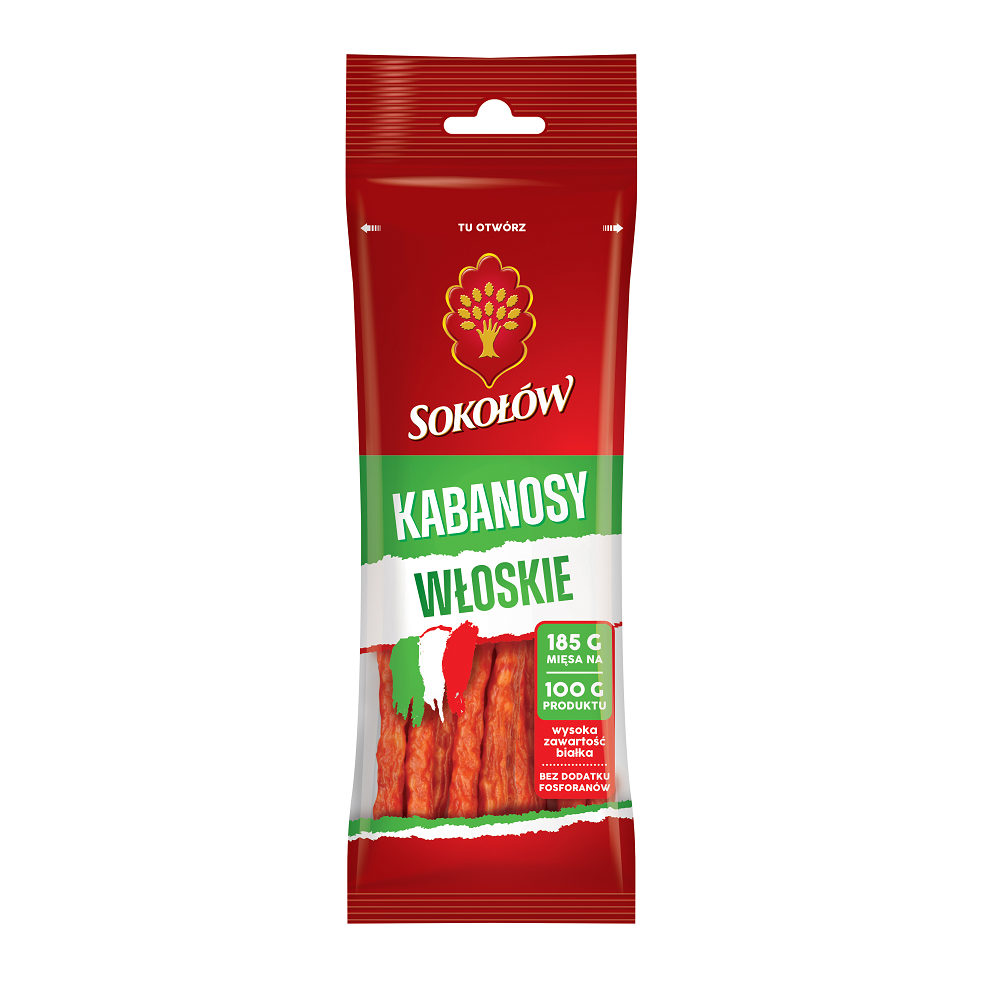 Kabanosy włoskie 100g Sokołów