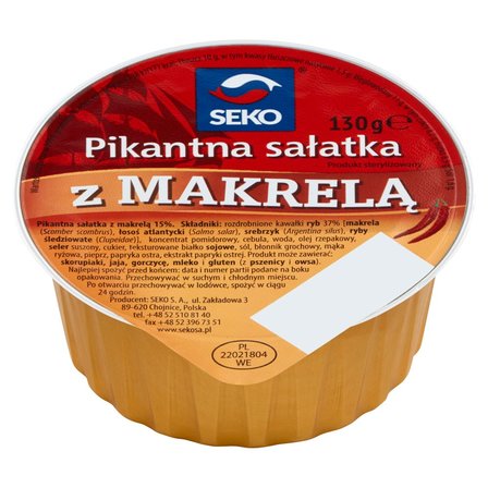 Pikantna sałatka z makrelą 130g Seko