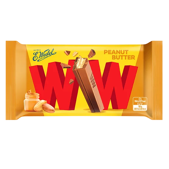 Wafel WW z nadzieniem Peanut Butter w mlecznej czekoladzie 47 g
